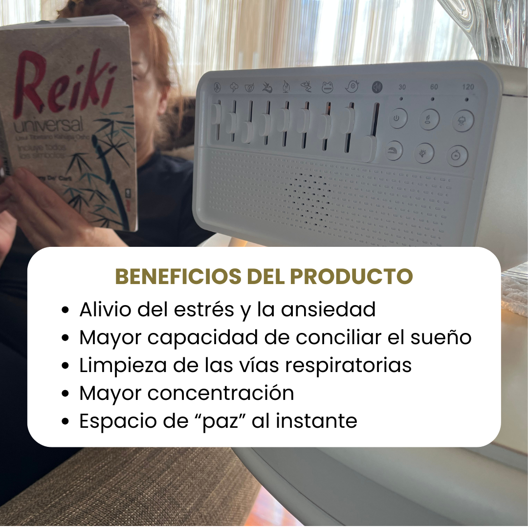 Radio Vintage Relajante con Humidificador y Sonidos Naturales