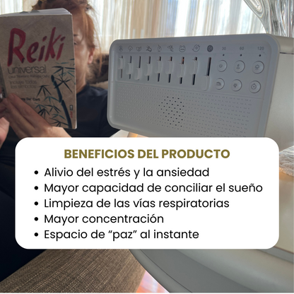 Radio Vintage Relajante con Humidificador y Sonidos Naturales